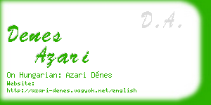 denes azari business card